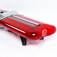 Barre lumineuse d'urgence LED de 47 pouces pour toit, feux stroboscopiques rouges avec sirène pour camions de pompiers et ambulances
