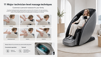 Sillón de Masaje de Gravedad Cero de Doble Núcleo 4D para Todo el Cuerpo, Lujoso, con IA Inteligente, Riel SL, Shiatsu, Masajeador de Pies con Calor, Sillón Reclinable Eléctrico