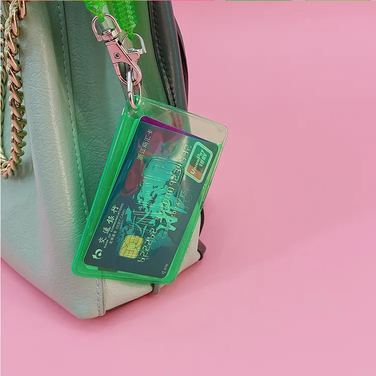 Capa de cartão de crédito do titular do cartão do identificador do logotipo de pvc da alta qualidade personalizada
