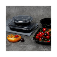 Vente en gros 750ml 150set Micro-ondes et réfrigération Boîte à bento en plastique jetable pour le déjeuner récipients d'emballage alimentaire à emporter