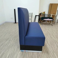Ensemble complet de banquettes de restaurant, café, steakhouse, hôtel, en bois, bleu marine moderne, de haute qualité