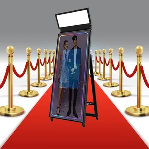70 inç 40 inç toptan Fotomaton Selfie Photobooth makinesi sihirli Photomaton parti fotoğraf ayna standında satılık