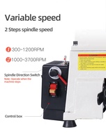 Machine-Outil Multifonctionnelle 900W Petite, Tour CNC Automatique Mini pour le Travail du Bois Domestique, Machine à Tourner le Bois 220V