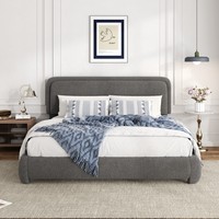 Nouvelle Arrivée Cadre de Lit Ajustable en Flanelle avec Housse Amovible Zippée et Base Stable pour une Hygiène Optimale - Mobilier de Chambre