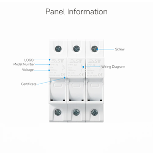 Conjunto de <span class=keywords><strong>Fusible</strong></span> y Portafusibles EAST 20KA 10x 38mm 1-32A DC 1000V con Certificación CE 3P - Product Image 1