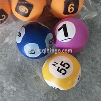 Balle de bingo en ABS de 40 mm personnalisée avec logo imprimé sur 6 faces, adaptée aux machines de tirage au sort et aux machines de jeu de bingo