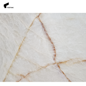 Tostone Cristallo Vena Oro lastre di quarzite naturale per sala da pranzo all'aperto a parete dell'isola piano di lavoro decorazione da tavolo - Product Image 3