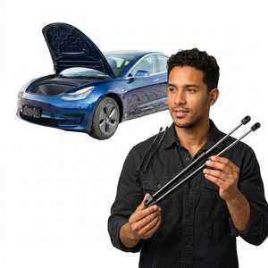 Amortisseur à gaz automobile 550 mm de longueur extensible, ressort hélicoïdal en acier, capacité de charge 85 lb pour support de capot de voiture - Product Image 1