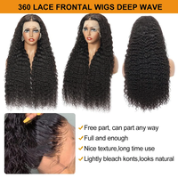 Cheveux Bruts Perruques Bouclées Profondes Vague d'Eau Sangle Invisible Snug Fit 360 Transparent HD Lace Frontal Perruques Sans Colle Perruques Cheveux Humains
