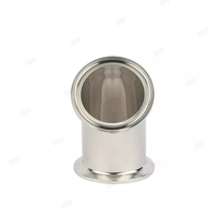 QINFENG marque chine usine 304/316L sanitaire en acier inoxydable serré court coude à 45 degrés