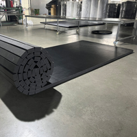 Tapis de gym multi-usages XPE enroulable, tapis de fitness portable pour la maison, le yoga, le pilates et les étirements