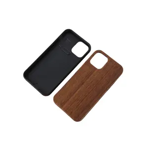 Wholesale High-end Wooden Accessories Blank Custom Logo Wood Phone Case For IPhone 12 13 14 15 Pro Max