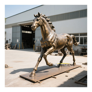 Escultura de Caballo de <span class=keywords><strong>Bronce</strong></span> de Tamaño Real, Elegante Caballo de <span class=keywords><strong>Bronce</strong></span> para Jardín, Estatua de Caballo de Metal Artesanal - Product Image 2