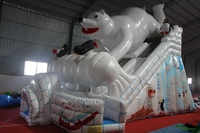 WINSUN Parc de jeux gonflable public éducatif pour enfants, toboggan à thème Ours polaire, toboggan sec en PVC, parc de trampolines, parc sportif, jardin