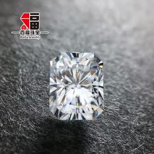 Gioielli Baifu, Moissanite Bianca Taglio Radiant di Alta Qualità DEF, Pietra Sfusa Trasparente - Product Image 2