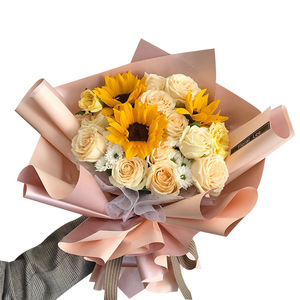 Tondo 20pcs fiori coreani confezione regalo confezione regalo neutro fiorista bouquet carta da imballaggio - Product Image 6