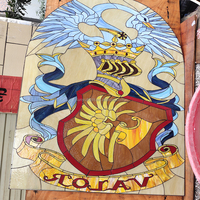 Panel de Vidrio Emplomado con Diseño de Ángel de Catedral, Hecho a Mano y Personalizado, de Gran Tamaño, con Marco de Hierro para Decoración de Paredes, Estilo Europeo