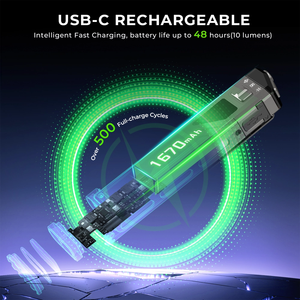 Lampe torche tactique <span class=keywords><strong>WURKKOS</strong></span> TD11 3000LM Lampe torche LED portable multifonctionnelle innovante avec batterie intégrée Lumière portable - Product Image 6