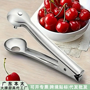 Extracteur de noyaux de cerises et de dattes en acier inoxydable, outil domestique pour retirer les pépins de fruits, facile à nettoyer, 1 pièce - Product Image 3