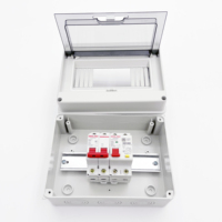 Boîtier de distribution électrique complet HT 8 voies en plastique ABS, coffret de jonction HT, panneau de commutation monté, boîtier de distribution électrique