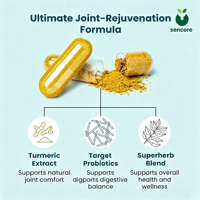 Capsules probiotiques pour le soutien des articulations des femmes avec racine de curcuma et poivre noir