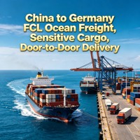 Transport maritime LCL + camionnage Chine-Allemagne, fret stable et sécurisé, expédition DG Cargo officielle Amazon FBA, support complet 15-35