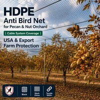 Filet anti-oiseaux en HDPE blanc stabilisé aux UV pour séchage de raisins et raisinets, post-récolte, facile à installer
