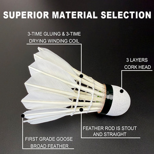 Volant de badminton SNOWPEAK C1130 à faible MOQ, haute élasticité, tête en liège 3 couches, vol A++ et durabilité, pour entraînement et tournois - Product Image 2