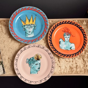 Assiette à steak en porcelaine fine Poseidon, décor créatif, vaisselle de table, décoration de la maison, vaisselle - Product Image 1