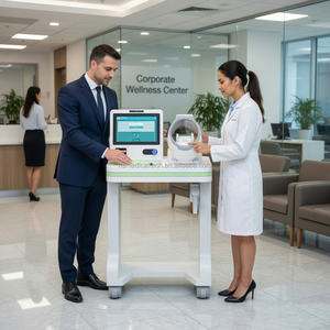 Kiosque de santé multifonctionnel Huasheng Medical HS-GQ03 : Évaluation pré-emploi par IA, surveillance de la santé, dépistage d'alcool et analyse de la composition corporelle en libre-service - Product Image 2