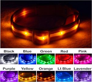 Pet LED Lights <b>Dog</b> Collar Polyester/Nylon Adjustable Fashion Eco-Friendly Night Safety Flashing Glow Dark <b>Dog</b> <b>Leash</b> <b>Dogs</b> Hair - Product Image 5