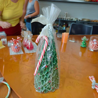Bougies d'arbre de noël cire sans flamme décor de vacances pièce maîtresse de batterie pour les boîtes-cadeaux fêtes en vrac en gros