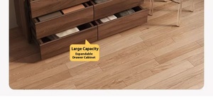 Moderno Simple Cubo de madera maciza Gabinete Tocador Dormitorio Cama Extremo Almacenamiento con esquina integrada Escritorio Maquillaje Vanidades - Product Image 6