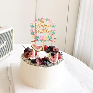 2026 New Cross-Border Flower Acrylic <b>Cake</b> Topper Wedding Party Happy <b>Cake</b> <b>Decoration</b> Valentine's Day Christmas Easter Ramadan - Product Image 2
