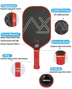 NEXHYP XS10 Model Pickleball Paddle Long Handle High Friction Surface 16mm Usapa Approved T300 Carbon Fiber Pickleball Paddle