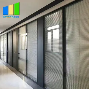 Frame Partition Wall Aluminum Soundproof Frame Tempered Separation Room Divider Glass Partition Wall For Offices