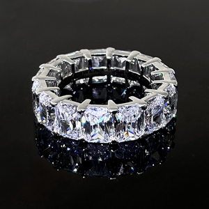 Bague de luxe plaquée or avec diamants CZ 3A pour femmes - Product Image 3