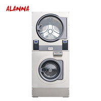 Mesin Cuci dan Pengering Komersial Bertumpuk untuk Laundry yang Menggunakan Koin/Kartu