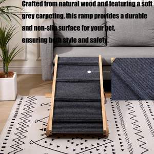 Rampa per Cani in Legno, Scala per Auto a 5 Livelli, Gradini per Animali Domestici per Cani e Gatti, Scala Pieghevole in Legno per Animali - Product Image 6