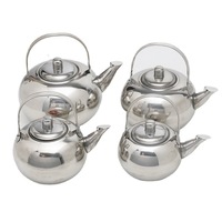 Bouilloire moderne en acier inoxydable Yolecen 3L, théière Linglong plaquée or, pot à thé sphérique avec filtre à thé
