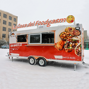 Restaurant mobile, bar à smoothies, jus, café, remorque de restauration, camion de restauration entièrement équipé pour hamburgers, pizzas, tacos, glaces - Product Image 1