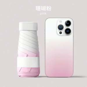 Parapluie solaire classique personnalisé en alliage d'aluminium à cinq plis, logo personnalisé, résistant aux UV, design mini capsule pour cadeaux d'affaires - Vente en gros - Product Image 6