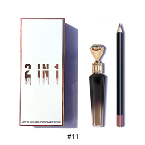 Waterproof 16 Colors Matte Lipliner Pencils Makeup Lipstick Kit Lip Beauty Liquid Lipstick And Lipliner Set with Box