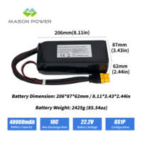 Batterie de drone à semi-conducteurs MasonPower 420Wh/kg 6S 40000mAh 8S/12S/14S/18S OEM 40Ah/54Ah/66Ah/72Ah/80Ah pour drone à voilure fixe UAV