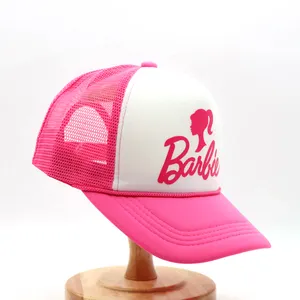 热卖新款时尚时代卡车帽定制网眼卡车帽粉色5面板运动棒球品牌帽子