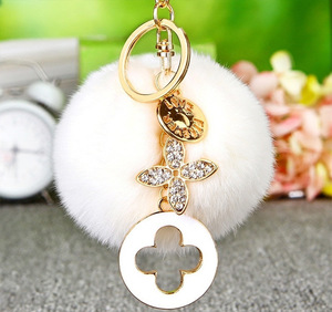 Llavero de Metal con Diseño Creativo y Elegante, Anillo para Llaves de Coche, Colgante para Bolso de Mujer, Llavero de Moda con Trébol de Cuatro Hojas de Aleación de Zinc - Product Image 6