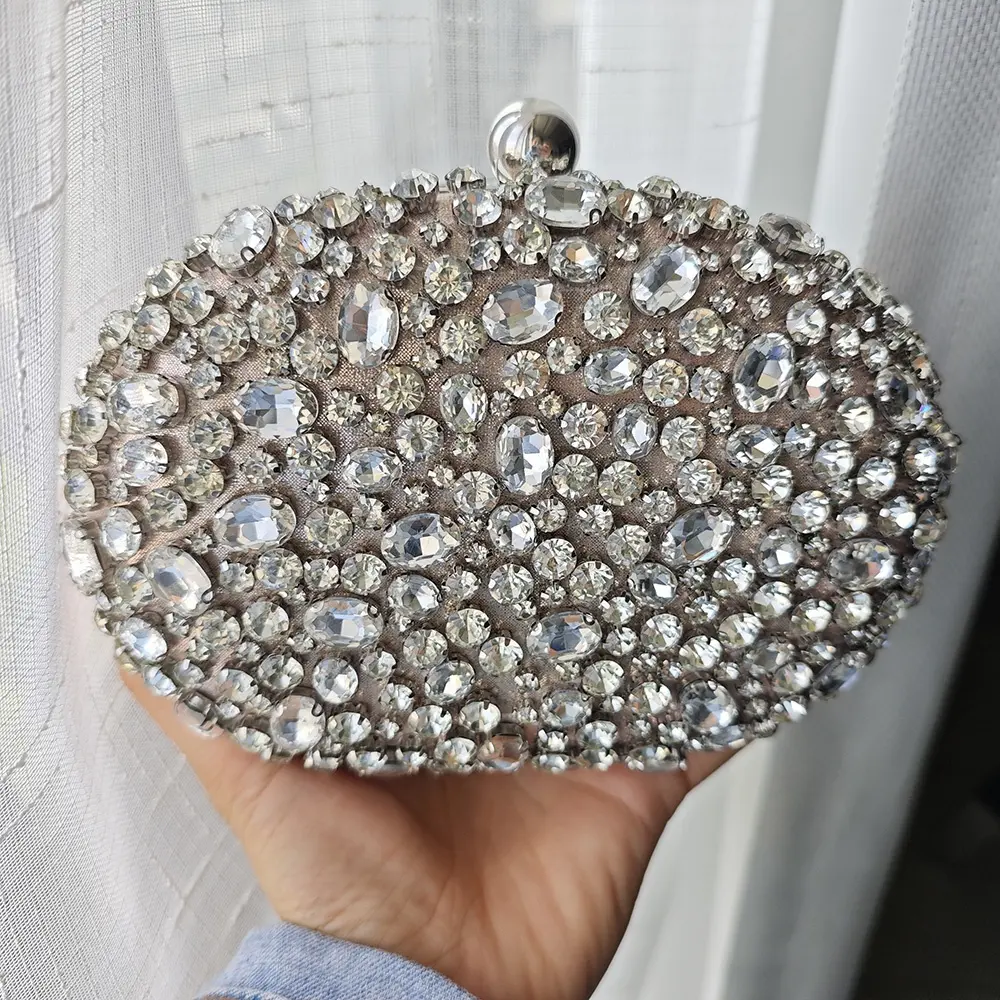 Mariage élégant diamant strass sacs de soirée fête mariée pochette perlée sac pour les femmes