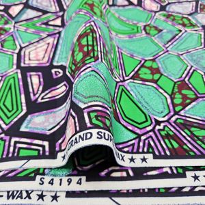 100% tessuto di cotone africano cera modelli tradizionali stile Hollandais Dobby per abbigliamento casa tessuti per le borse auto-ragazzo amichevole - Product Image 6