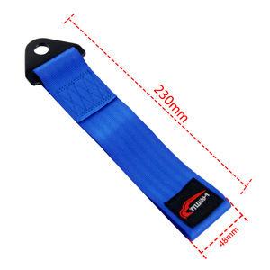 Cuerda de Remolque PQY de 230 mm x 48 mm, Acero Azul, Equipo de Remolque de Emergencia para Automóviles - Product Image 2