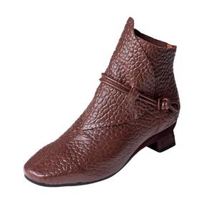 Botas de Mujer de Piel Auténtica, Estilo Retro, Impermeables, hasta la Rodilla, con Forro de Piel de Vaca, Suela Suave, Estilo Británico - Product Image 5